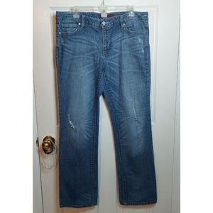 Banana Republic Medium Acid Wash Distressed Straight Leg Jeans Size 31/12